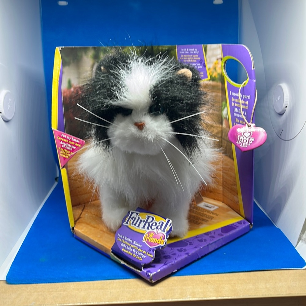 FurReal Friends Lulu’s Walk-in’ Kitties Black & White Cat New in Box